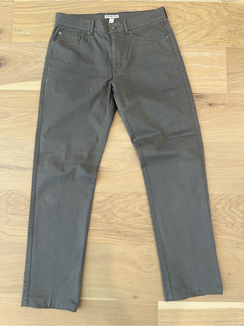 Men’s Peter Millar Khaki Green Pants Size 32 Business Casual Preppy Jeans Stretc - Picture 1 of 4